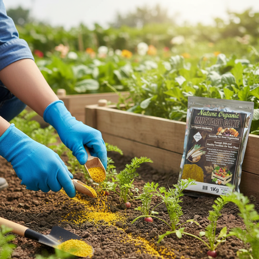 Mustard Cake Fertilizer 1KG – 100% Natural Organic Plant Nutrient