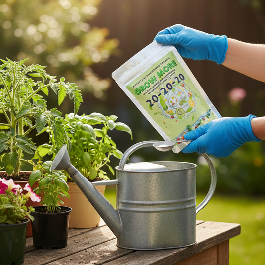 Grow More Fertilizer NPK 20-20-20 (500g) – Complete Balanced Water-Soluble Plant Nutrition