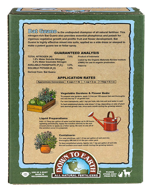 Bat Guano 7-3-1 Organic Fertilizer – 2 lb (0.91 kg)