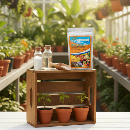 Bone Meal Fertilizer 1KG | Organic Phosphorus-Rich Plant Food