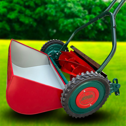 Manual Lawn Mower Machine 16" – Hand Push Grass Cutter