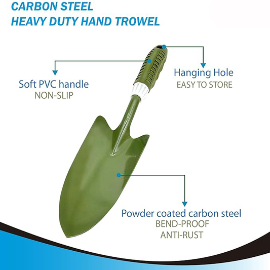 Carbon Steel Heavy Duty Hand Shovel – Garden Digging Tool