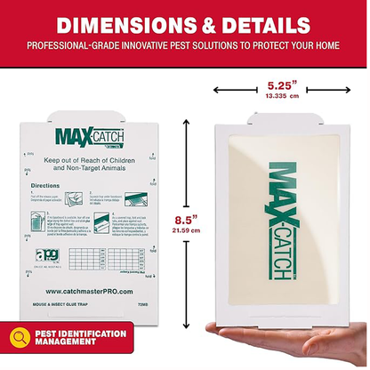 Catchmaster Max-Catch Mouse & Insect Glue Trap – Sticky Pest Control Board (Pack of 1)