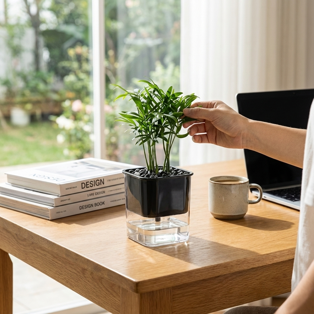 Self Watering Plant Pot with Built-In Reservoir (Pot Only)
