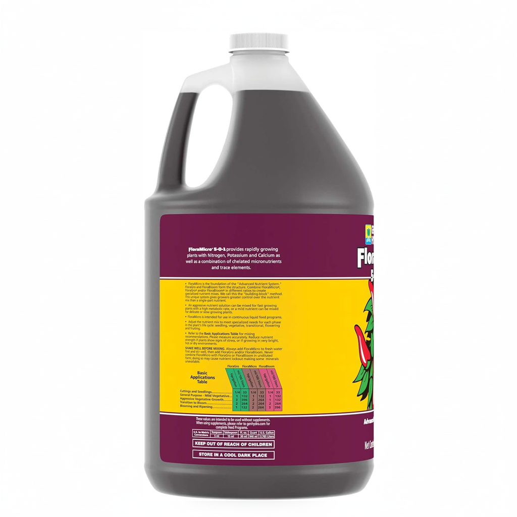 General Hydroponics FloraMicro – 1 Gallon (3.79 L)