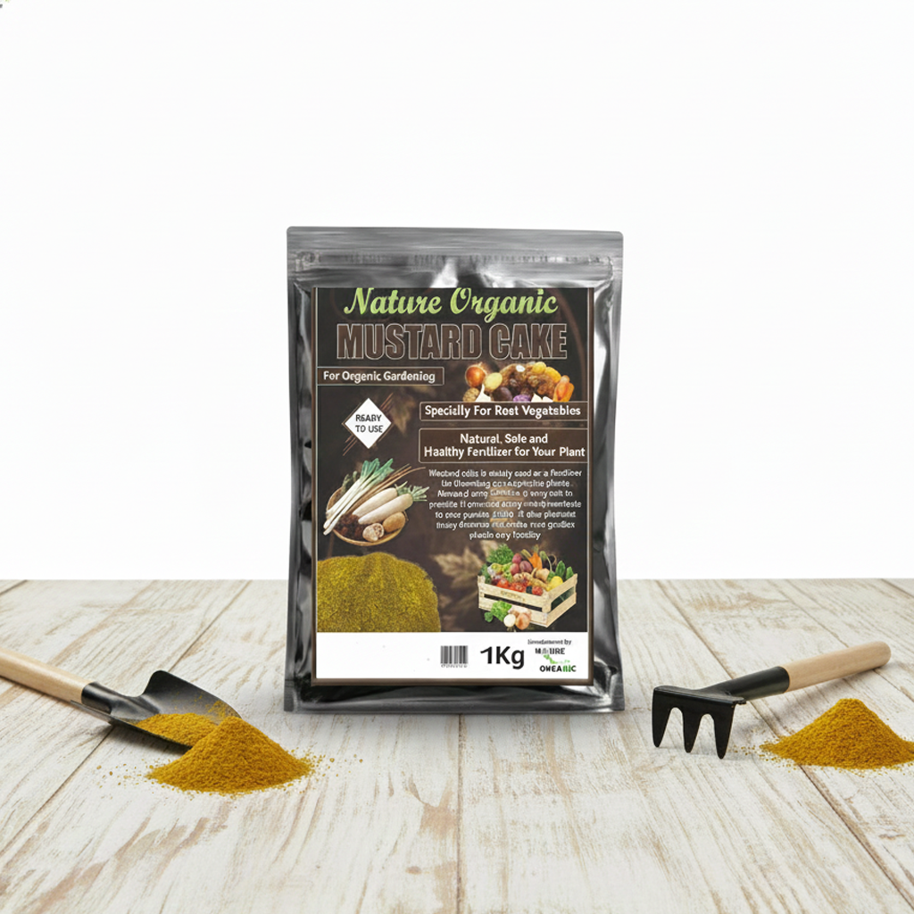 Mustard Cake Fertilizer 1KG – 100% Natural Organic Plant Nutrient