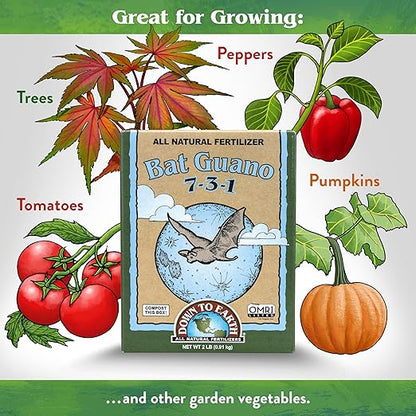 Bat Guano 7-3-1 Organic Fertilizer – 2 lb (0.91 kg)