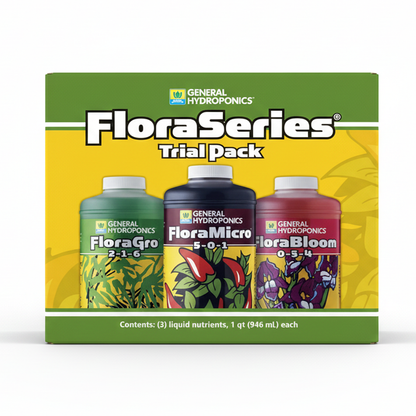 General Hydroponics Flora Series Trio – Quart Pack (FloraGro, FloraBloom & FloraMicro)