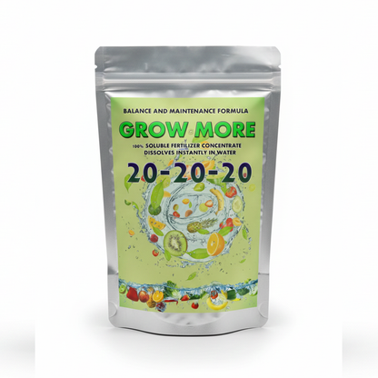 Grow More Fertilizer NPK 20-20-20 (500g) – Complete Balanced Water-Soluble Plant Nutrition