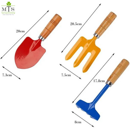 Gardening Tools Set – Pack of 3 (Hand Trowel, Fork & Rake)