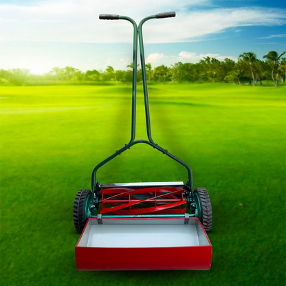 Manual Lawn Mower Machine 16" – Hand Push Grass Cutter
