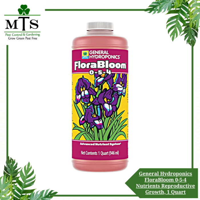 General Hydroponics FloraBloom 0-5-4 Nutrients for Reproductive Growth, Ideal for Hydroponic