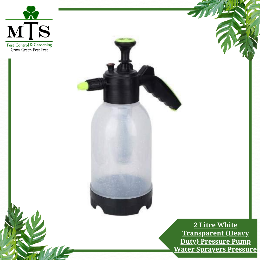 2 Litre White Transparent (Heavy Duty) Pressure Pump Water Sprayers - Pressure Spray Bottle Gardening Spray Pump Tool